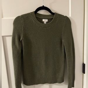 Green knit sweater
